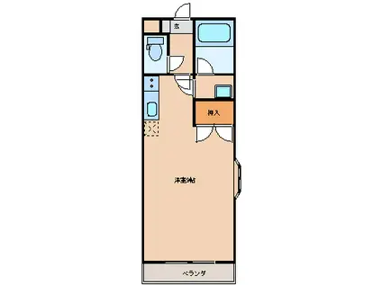 マーベラスハイツ(ワンルーム/3階)の間取り写真