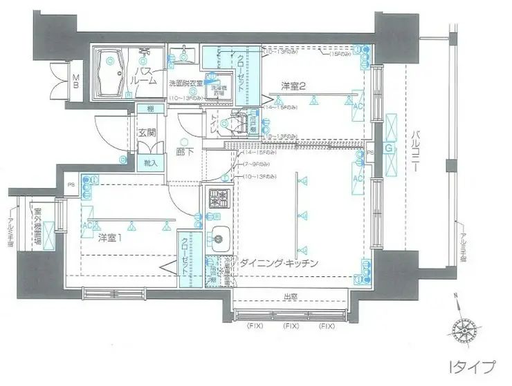 ZOOM品川南 15階階 間取り