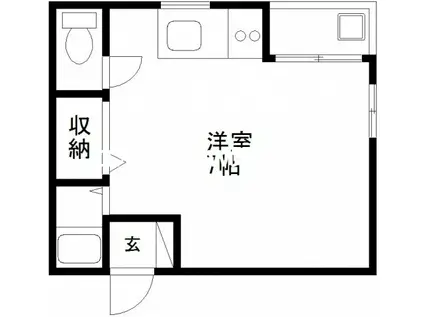 フレンチェ門田屋敷(ワンルーム/1階)の間取り写真