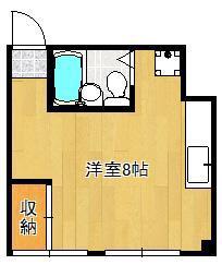 コーポ石田(ワンルーム/3階)の間取り写真