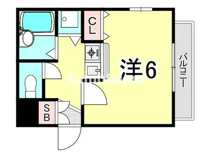 ワコーレフース本山(ワンルーム/2階)の間取り写真