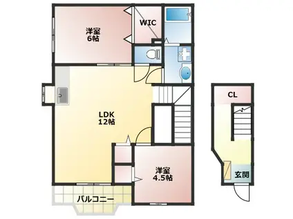 ルマージュ神戸3番館(2LDK/2階)の間取り写真