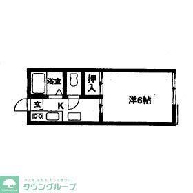 ハニーコーポ(1K/2階)の間取り写真