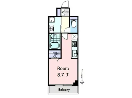 クリスタルハイツ XI(1K/2階)の間取り写真