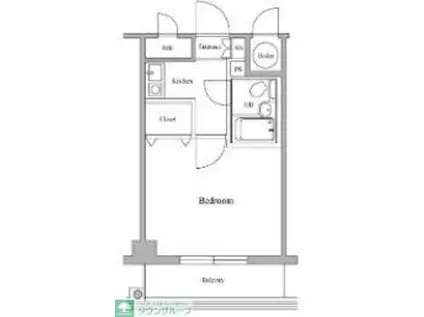 CUBE浦安(1K/3階)の間取り写真
