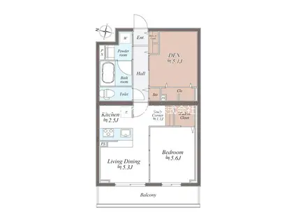 SYMPHONY PARK(1SLDK/3階)の間取り写真