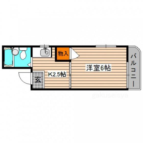第8長束ビル(1K/3階)の間取り写真