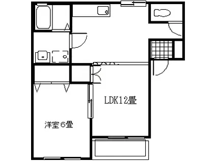 大塚レジデンス(1LDK/1階)の間取り写真