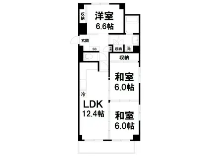 アーバンウイステリア(3LDK/2階)の間取り写真