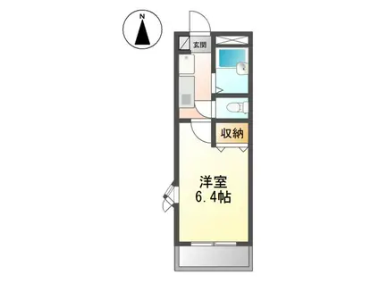 NOAH(1K/1階)の間取り写真