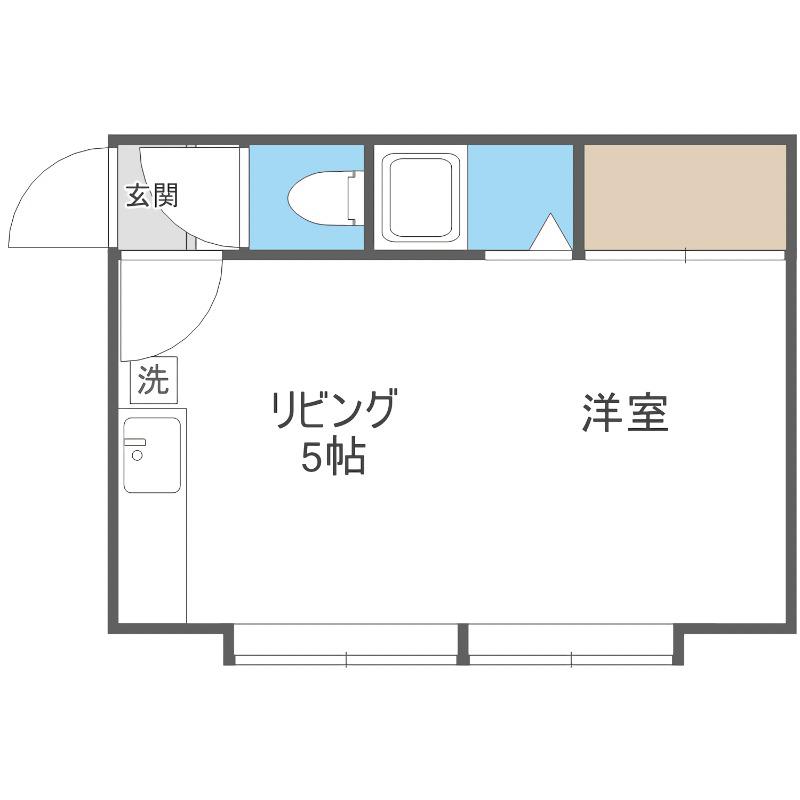 クルーズハウス南平岸(1DK/3階)の間取り写真