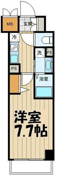 プラウドフラット隅田リバーサイド 2階階 間取り