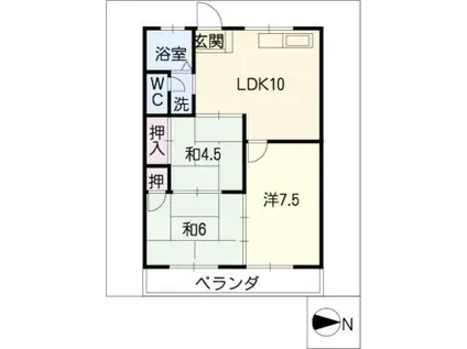 メゾンミズタ(3DK/3階)の間取り写真