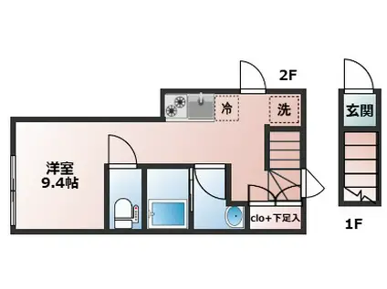 エマージテラス練馬光が丘(ワンルーム/2階)の間取り写真