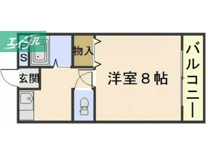 ファンテイル青江(1K/1階)の間取り写真