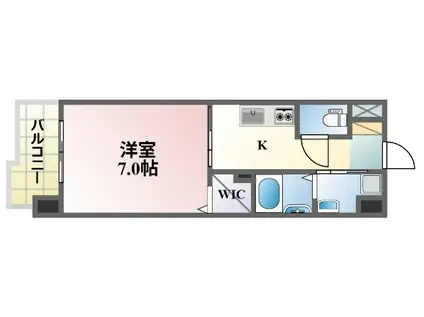 SUN RICH S・T(1K/2階)の間取り写真