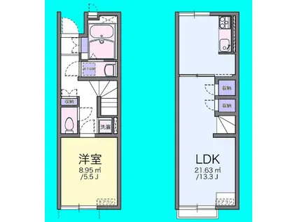 ハッピネス(1LDK/1階)の間取り写真