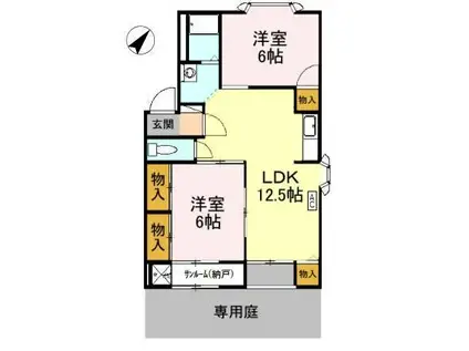 セジュールNY(2LDK/1階)の間取り写真