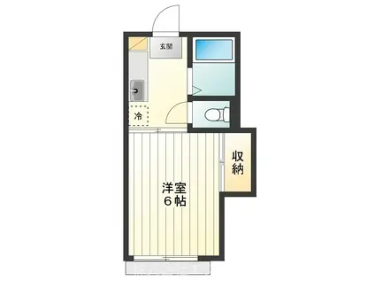 コーポラス100(1K/1階)の間取り写真