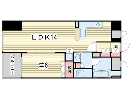 リーガル京都堀川五条通(1LDK/2階)の間取り写真