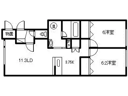 SEEDV(2LDK/1階)の間取り写真