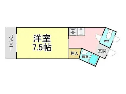 エル・パラシオ(1K/3階)の間取り写真