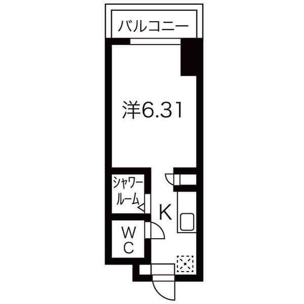 N.S.ZEAL東別院中駒ビル(ワンルーム/4階)の間取り写真
