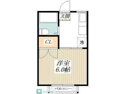 ラベンダーハイツ(1K/1階)の間取り写真