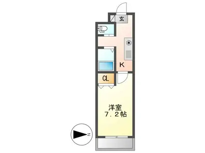 A・CITY秩父通(1K/1階)の間取り写真