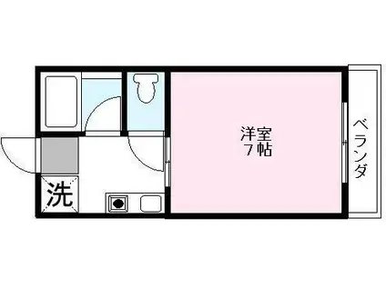 シャトーレ司(1K/3階)の間取り写真