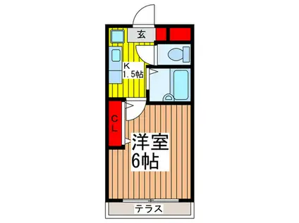 アトーレ下落合マンション(1K/1階)の間取り写真
