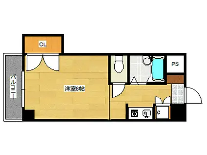 益井ビル(ワンルーム/4階)の間取り写真