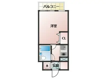 グランピア鍋島(1DK/10階)の間取り写真