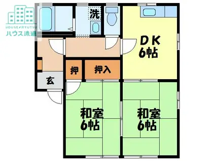 IT´S FACE(2K/1階)の間取り写真