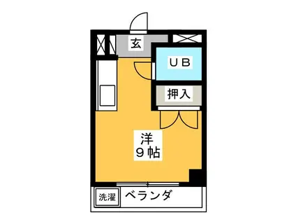 サンライズマンション(ワンルーム/3階)の間取り写真