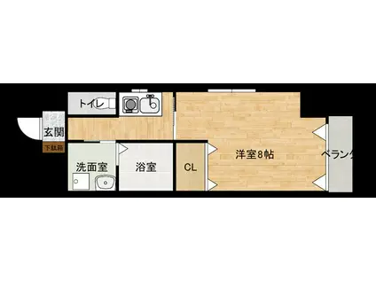 KSK門司港コアプレイス(1K/7階)の間取り写真