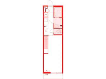 リブリ・サンヒルズ湘南台(1K/2階)の間取り写真