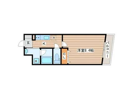 POTTERIE(1K/4階)の間取り写真