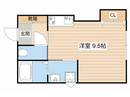 QUEEN STADEN AI(ワンルーム/1階)の間取り写真