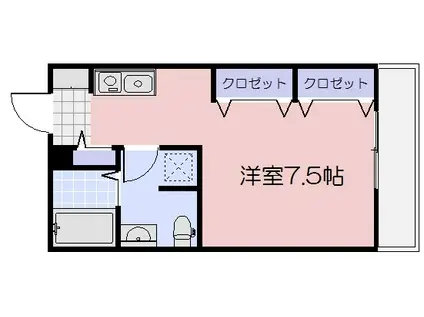 さにぃてらす06(1K/2階)の間取り写真