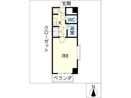 ラ・メゾン・メルヴェイユ(1K/3階)の間取り写真