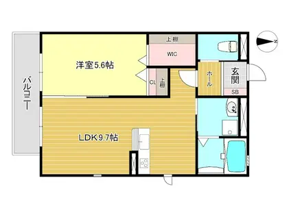 BOA VISTA(1LDK/1階)の間取り写真