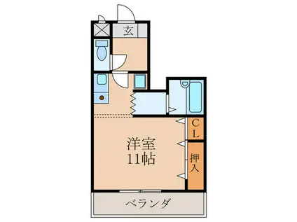 ルネッサンスTOEIかんだ(ワンルーム/4階)の間取り写真