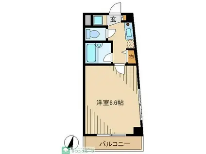 第6千代鶴ビル(1K/2階)の間取り写真