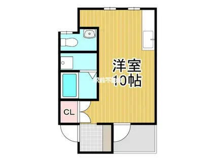 グランビアII(1K/2階)の間取り写真