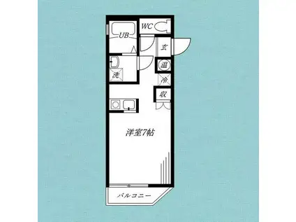 ミーレ橋本(ワンルーム/2階)の間取り写真