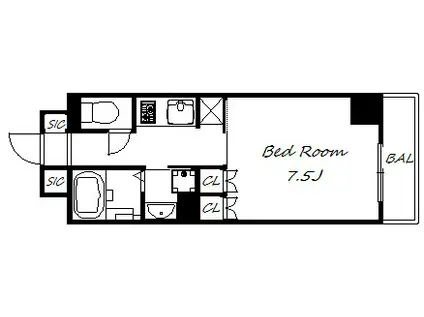 プラネソシエ神戸元町(1K/10階)の間取り写真