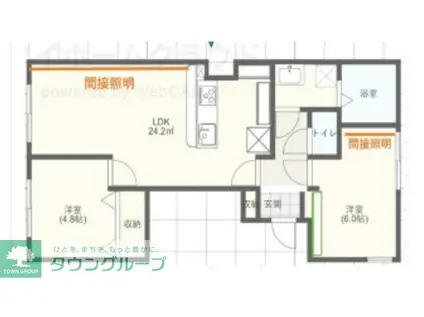 シティークレスト船橋(2LDK/1階)の間取り写真
