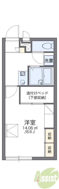レオパレスタマルソネット(1K/2階)の間取り写真