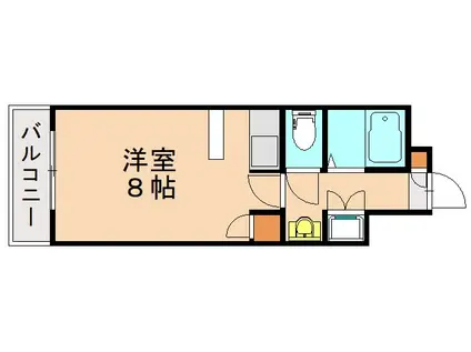 ジュネス陣原(ワンルーム/2階)の間取り写真